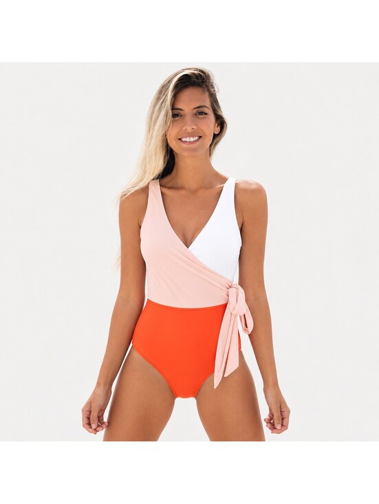Cupshe Other - NWT Cupshe Orange And White Bowknot One piece Swimsuit Size XS